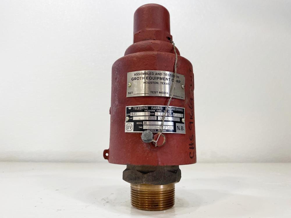 Teledyne Farris 1-1/2" x 2-1/2" NPT 215# Relief Valve 1875